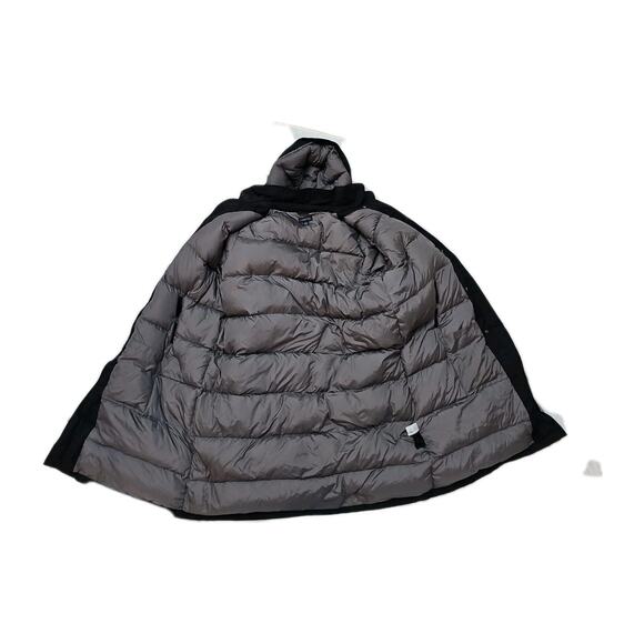 Lands End Puffer Jacket Parka Men's Size 3X Black Coat GooseDown Feathers Zip - Picture 2 of 9